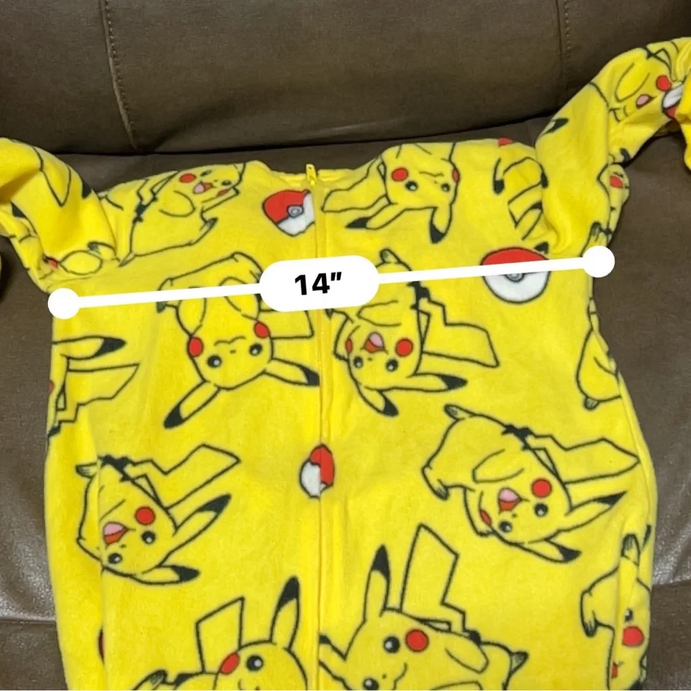 Pokemon Boys Pajama One Piece Yellow Size 6 7 - Picture 9 of 9